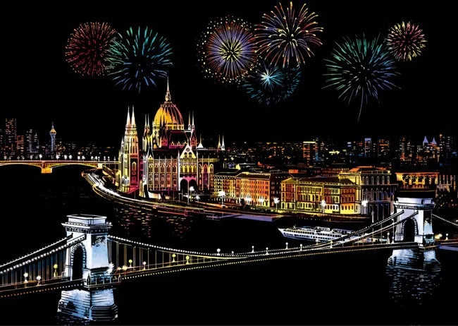 40.5*28.5Cm Magic Scratch Art Crafts World Landscape Scraping Paintings Paper Adult Kids Decompression Toys Creative DIY Gifts