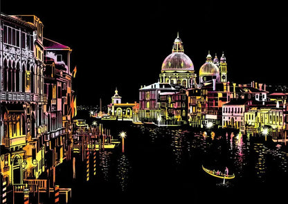 40.5*28.5Cm Magic Scratch Art Crafts World Landscape Scraping Paintings Paper Adult Kids Decompression Toys Creative DIY Gifts